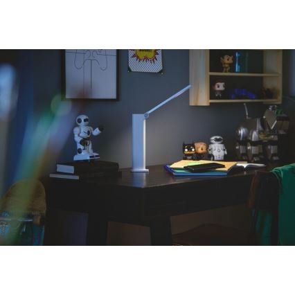 Philips - Lampă de birou LED cu touch reglabilă AMBER LED/5W/5V 1800 mAh albă