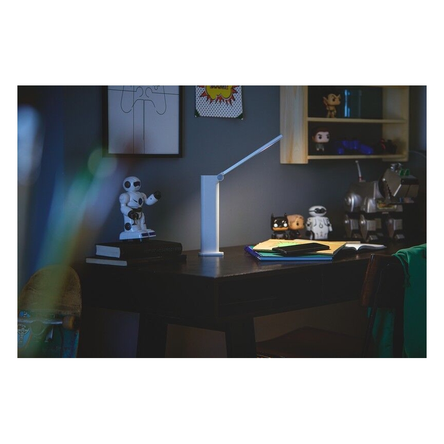 Philips - Lampă de birou LED cu touch reglabilă AMBER LED/5W/5V 1800 mAh albă