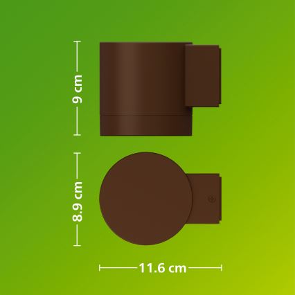 Philips - Aplică de perete pentru exterior FYLX 1xGU10/5W/230V, maro, IP44