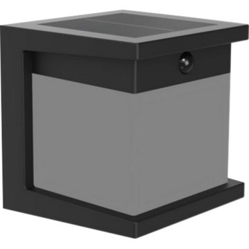 Philips - Aplică LED solară de perete cu senzor DIARA LED/3,8W/3,7V 800 mAh 2700K IP44 neagră