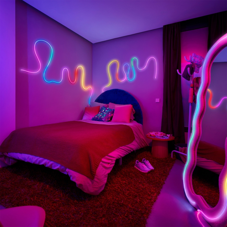 Philips - Bandă LED RGBIC reglabilă SMART NEON FLEX 10m LED/45W/230V 2700-6500K Wi-Fi