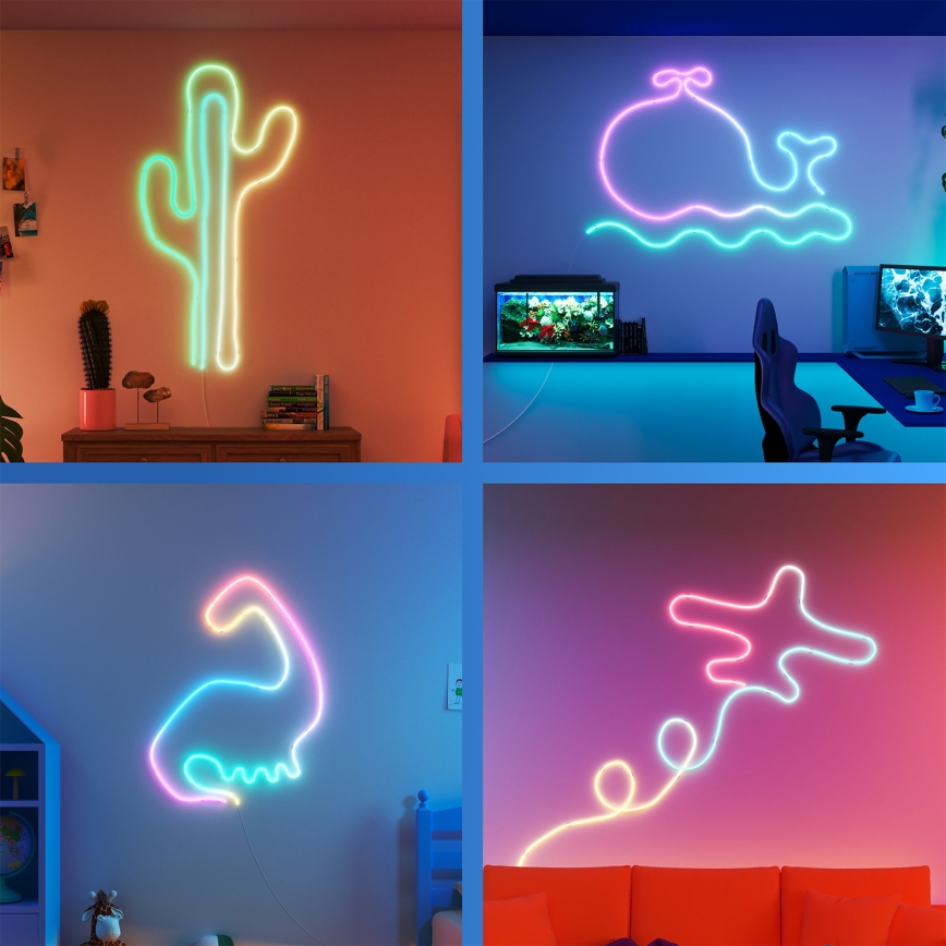 Philips - Bandă LED RGBIC reglabilă SMART NEON FLEX 10m LED/45W/230V 2700-6500K Wi-Fi