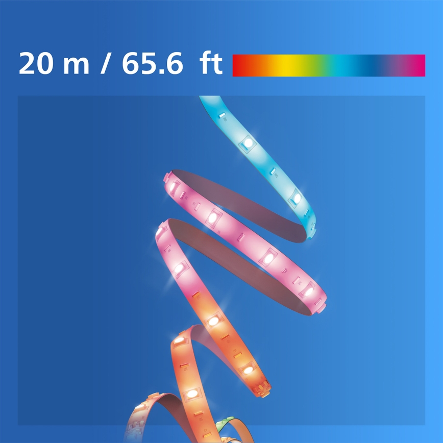 Philips - Bandă LED RGBIC dimabilă SMART STRIP 20m LED/36W/230V 2700-6500K Wi-Fi