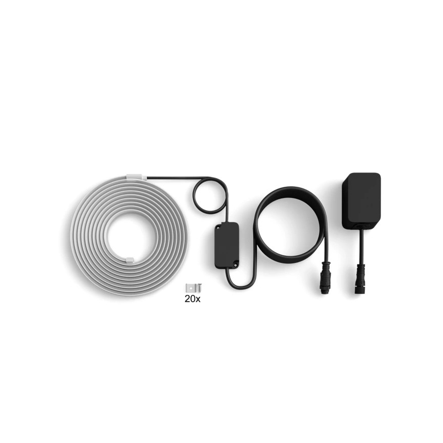 Philips - Bandă LED RGBW dimmabilă de exterior Hue FLUX 5m LED/30W/230V 2200-6500K IP67 + senzor de mișcare