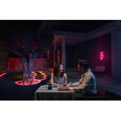 Philips - Bandă LED RGBW reglabilă pentru exterior Hue NEON 5m LED/30W/230V 2200-6500K IP67 + senzor de mișcare