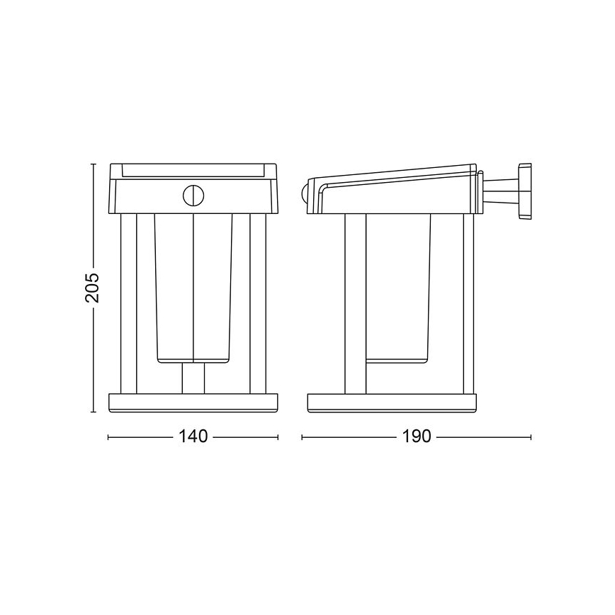 Philips - Lampă solară de perete cu LED, senzor de mișcare și crepuscul CAMILL LED/1,4W/3,7V 2000 mAh IP44