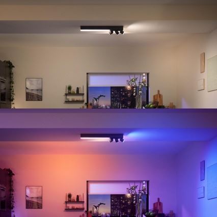Philips - Spot LED RGBW reglabil, LED/25W/230V + 3xGU10/5,7W