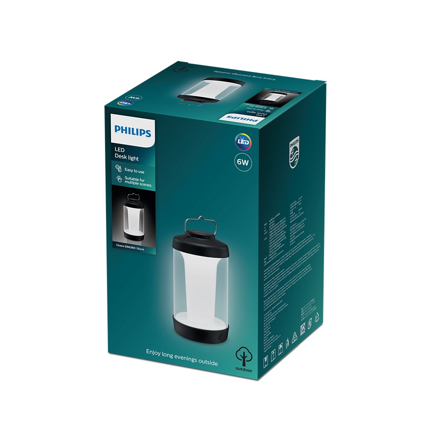 Philips - Lampă portabilă LED reglabilă CICERO LED/6W/5V 4000 mAh IP54