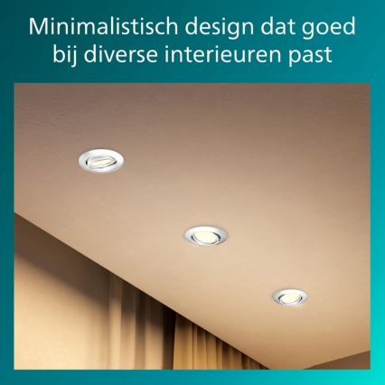 Philips - Corp de iluminat încastrat PERIDOT 1xGU10/7W/230V alb
