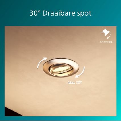 Philips - Corp de iluminat încastrat PERIDOT 1xGU10/7W/230V, argintiu