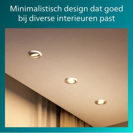 Philips - Corp de iluminat încastrat PERIDOT 1xGU10/7W/230V, argintiu