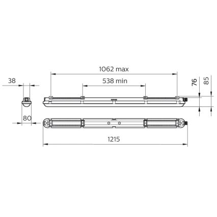 Philips - Corp de iluminat tehnic tip fluorescent LED CORELINE LED/25W/230V 120 cm IP66