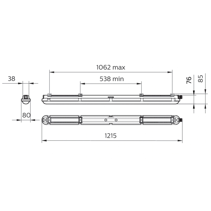 Philips - Corp de iluminat tehnic tip fluorescent LED CORELINE LED/25W/230V 120 cm IP66