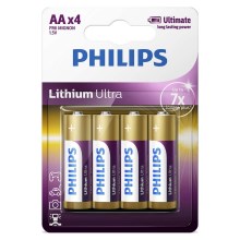 Philips FR6LB4A/10 - 4 ks Baterie cu litiu AA LITHIUM ULTRA 1,5V