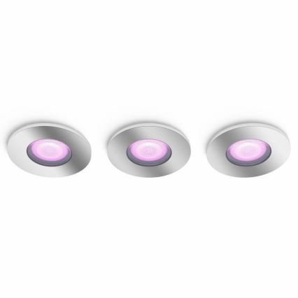 Philips - SET 3xLED RGB Lumină de baie reglabilă Hue XAMENTO 1xGU10/5,7W/230V IP44 2000-6500K