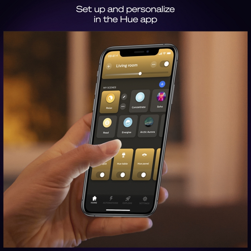 Philips - Plafonieră LED dimabilă Hue AURELLE, 21W, 230V, 2200-6500K, diam. 39,5 cm, albă