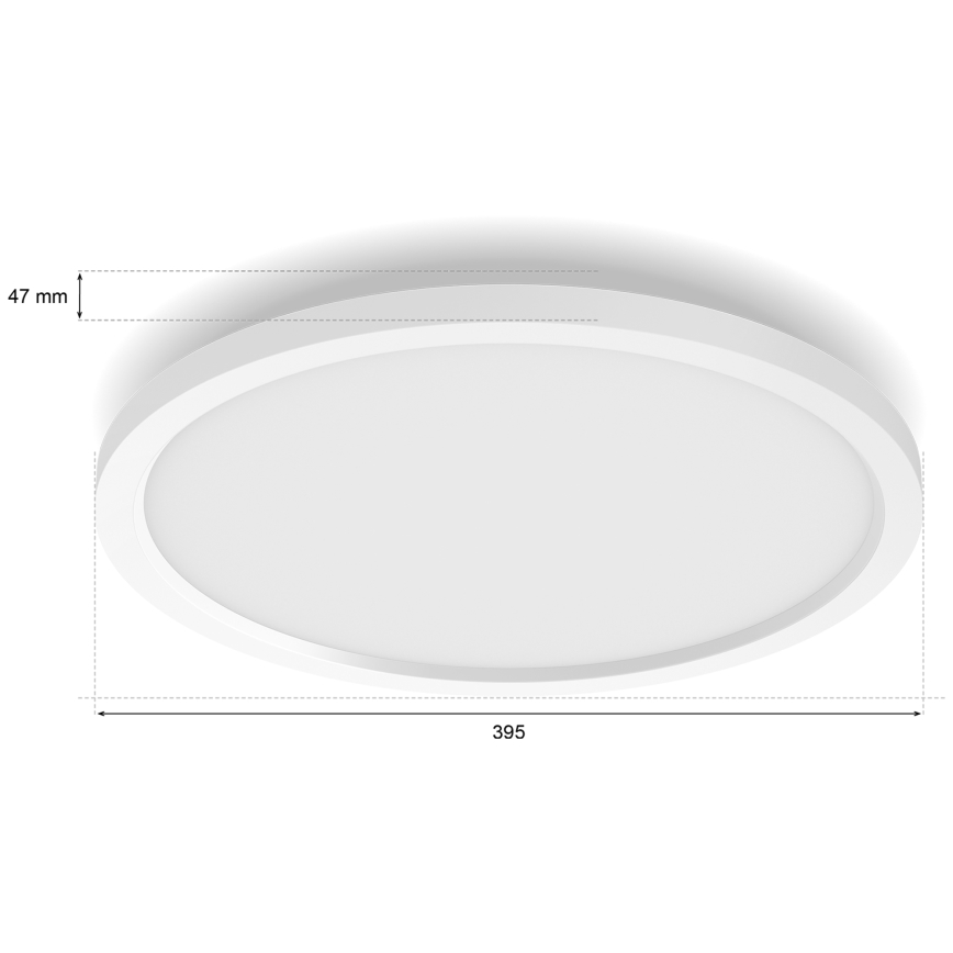 Philips - Plafonieră LED dimabilă Hue AURELLE, 21W, 230V, 2200-6500K, diam. 39,5 cm, albă