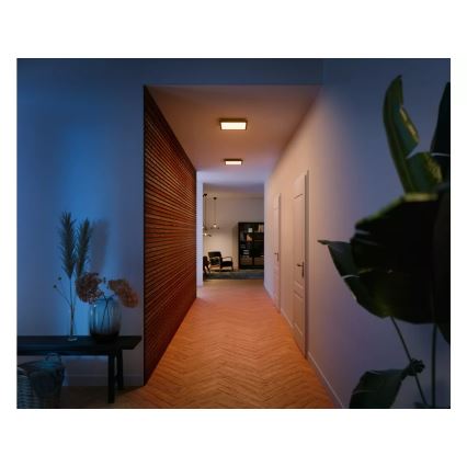 Philips Hue AURELLE - Plafonieră LED dimabilă, 19W/230V, 2200-6500K, 30x30 cm, negru