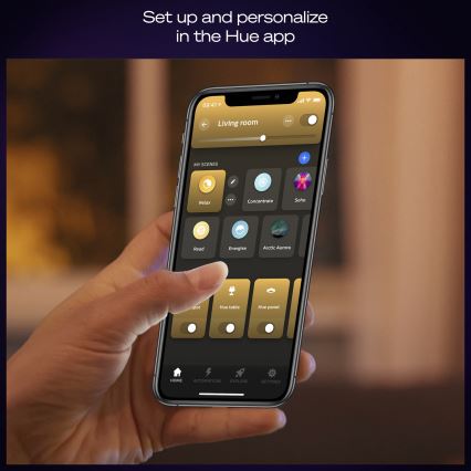 Philips Hue AURELLE - Plafonieră LED dimabilă, 19W/230V, 2200-6500K, 30x30 cm, negru