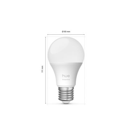 Bec LED reglabil Philips Hue White And Color Ambiance Essential E27/8W/230V 2200-6500K