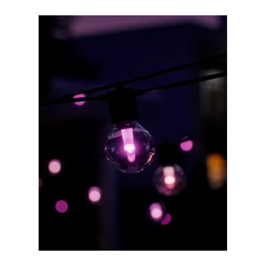 Philips Hue FESTAVIA ghirlandă LED RGBW extensibilă, dimabilă, 30 LED, 21 m, IP65