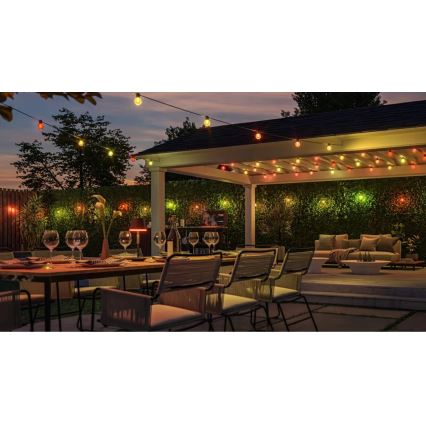 Philips - Ghirlandă de extensie LED RGBW reglabilă pentru exterior Hue FESTAVIA 20xLED 14m IP65