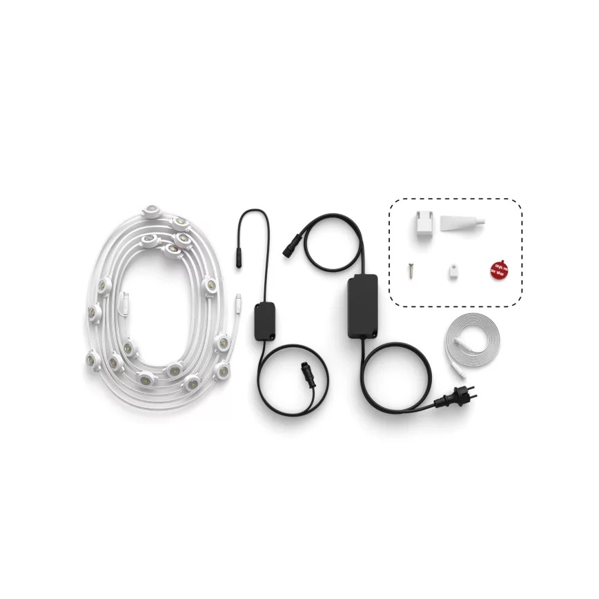 Philips - Ghirlandă LED de exterior Hue FESTAVIA RGBW dimerizabilă, 32 LED, 18 m, 1000-20000K, IP65