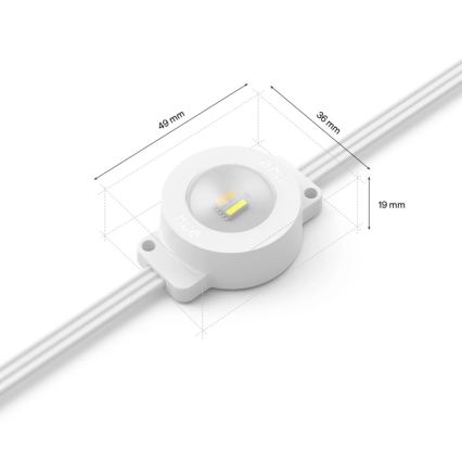 Philips - Hue FESTAVIA, ghirlandă luminoasă LED RGBW pentru exterior, extensibilă și reglabilă, 16 x LED, 9 m, 1000–20000 K, IP65