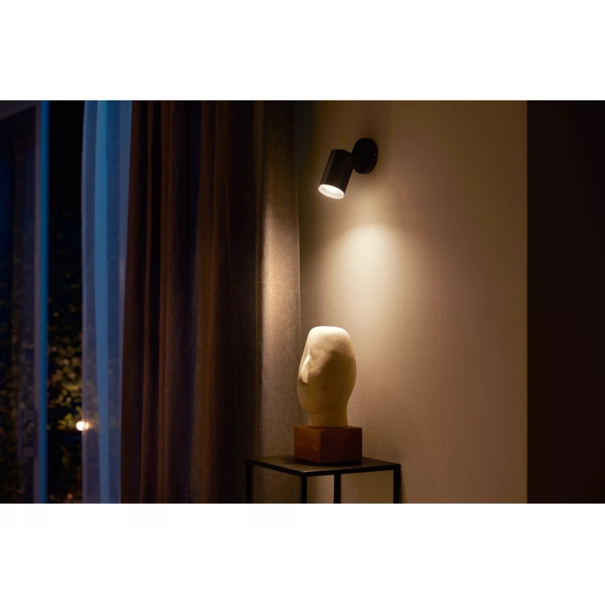 Philips - Spot LED RGBW reglabil Hue FUGATO 1xGU10/4,2W/230V 2000-6500K negru