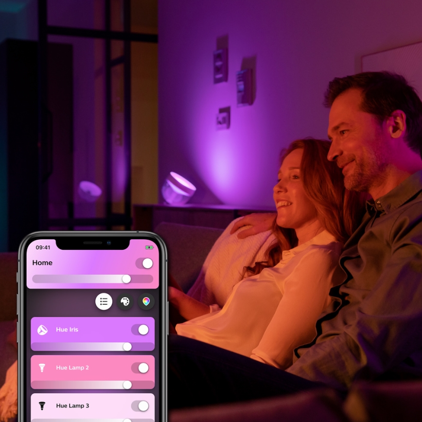 Philips - Lampă de birou LED RGB reglabilă Hue IRIS LED/8,2W/230V 2000-6500K negru