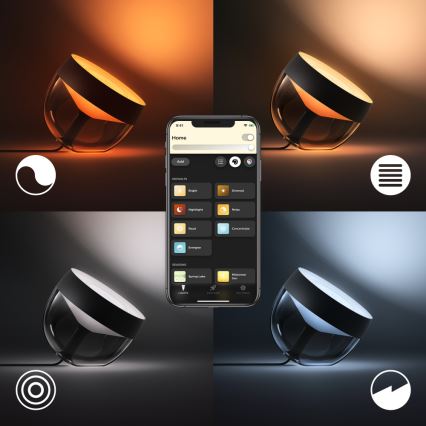 Philips - Lampă de birou LED RGB reglabilă Hue IRIS LED/8,2W/230V 2000-6500K negru