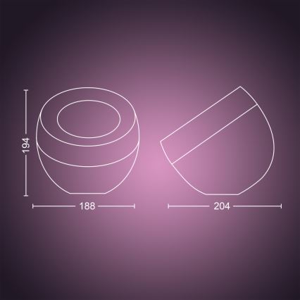 Philips - Lampă de birou LED RGB reglabilă Hue IRIS LED/8,2W/230V 2000-6500K argintiu