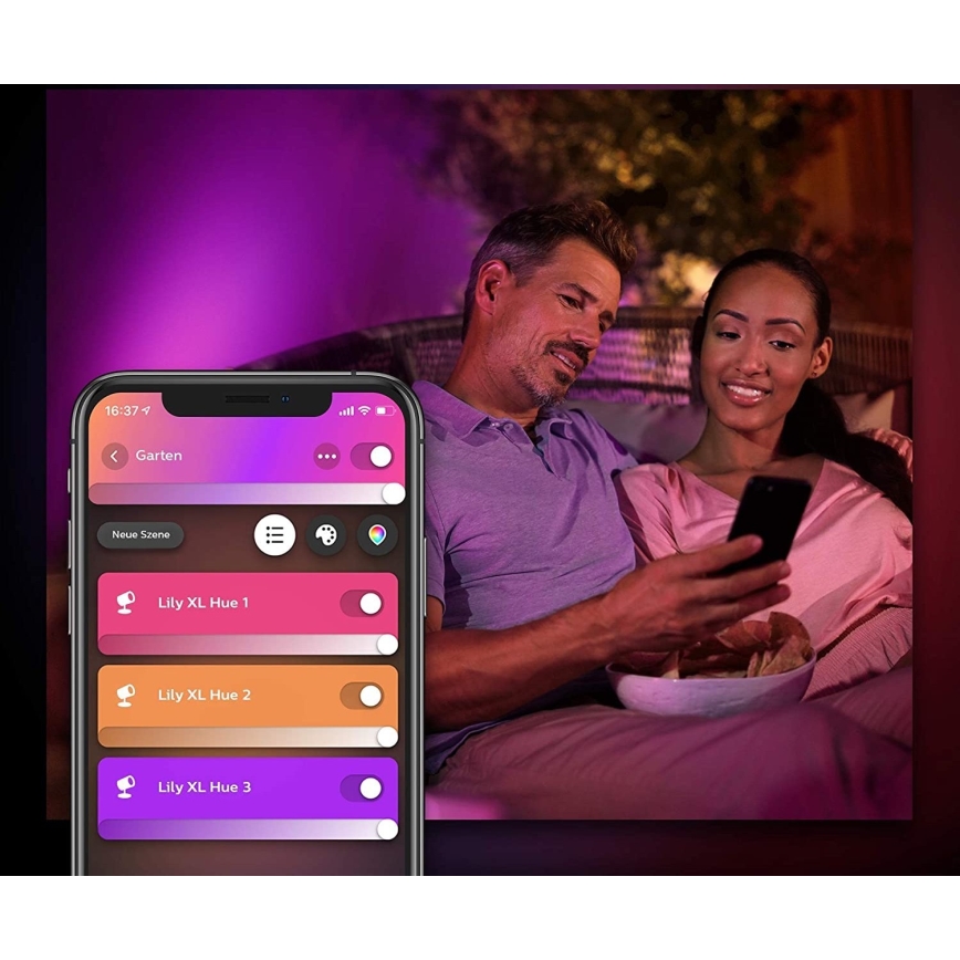 Philips - Lampă LED RGB exterioară reglabilă Hue LILY LED/15W/230V IP65