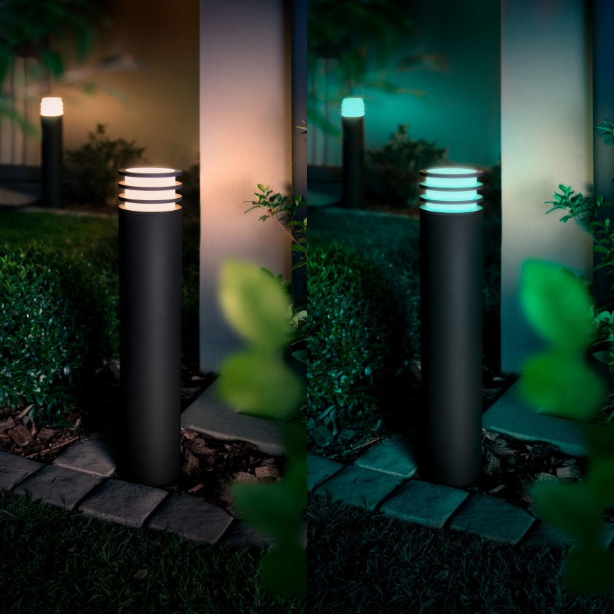 Philips Hue LUCCA - Lampă LED RGB reglabilă pentru exterior 1xE27/8,1W/230V 77 cm 1000-20000K IP44