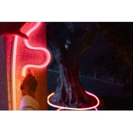 Philips Hue NEON - bandă LED RGBW reglabilă de exterior, 10 m, 30W, 230V, 2200-6500K, IP67