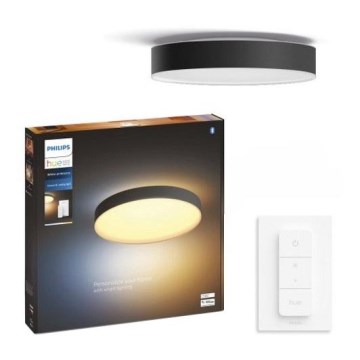 Philips Hue - Plafonieră LED dimerizabilă, 48W/230V, 2200-6500K, Ø 551 mm, neagră + telecomandă