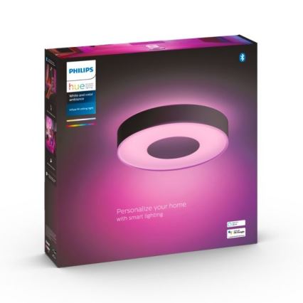 Philips Hue Infuse - plafonieră LED RGB dimabilă, 33,5 W/230 V, 2000–6500 K, Ø 381 mm, negru