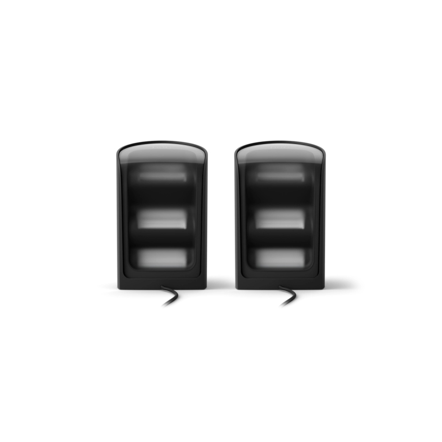 Philips Hue PLAY Wall Washer - Set de 2 proiectoare LED RGBW, dimabile, 20W/230V, 2000–6500K, negru