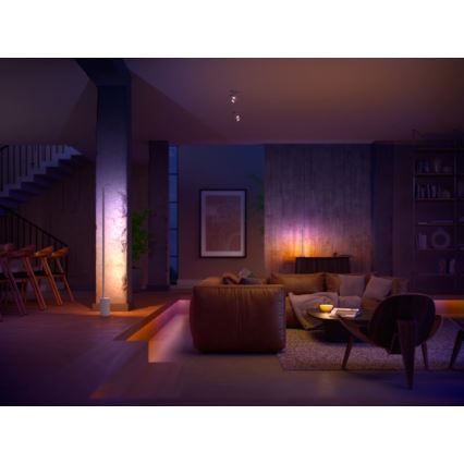 Philips - Lampă de podea reglabilă LED RGBW Hue SIGNE LED/29W/230V 2000-6500K albă