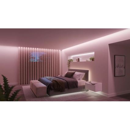 Philips - Hue White and Color Ambiance, bandă LED RGBW dimerizabilă, 10 m, 20 W, 230 V, 2000–6500 K
