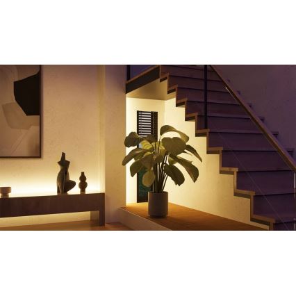 Philips - Hue White and Color Ambiance, bandă LED RGBW dimerizabilă, 10 m, 20 W, 230 V, 2000–6500 K