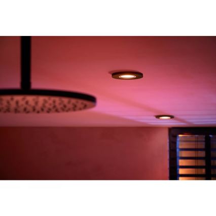 Philips - Lampă LED RGBW reglabilă pentru baie, montaj încastrat Hue XAMENTO 1xGU10/4,2W/230V 2000-6500K IP44