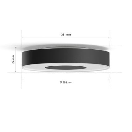 Philips - Lampă LED RGBW reglabilă pentru baie Hue XAMENTO LED/33,5W/230V IP44 diametru 381 mm 2000-6500K