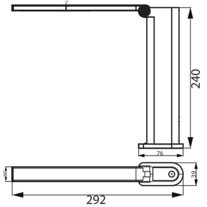 Philips - Lampă de birou LED cu touch reglabilă AMBER LED/5W/5V negru