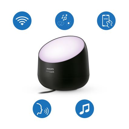 Philips - Lampă de masă SMART LED dimabilă RGB+TW, 9W/230V, 2200-6500K, Wi-Fi