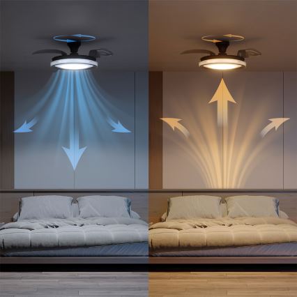 Philips - Plafonieră LED dimabilă cu ventilator BLISS, LED 35 W, 230 V, neagră + telecomandă