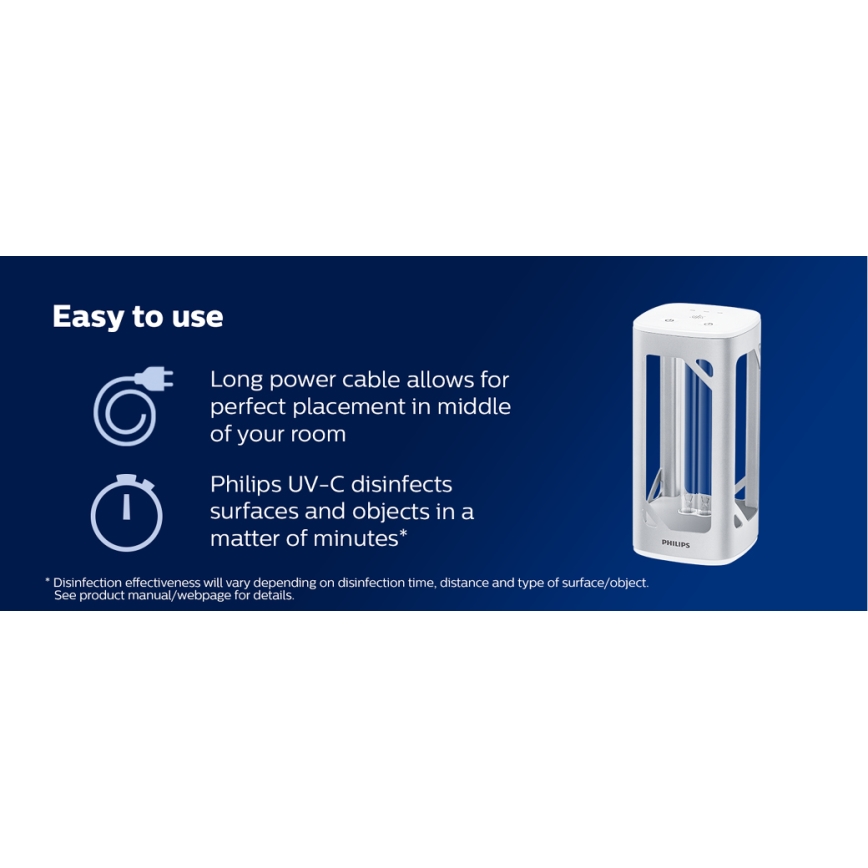 Philips - Lampă germicidă dezinfectantă cu senzor UV-C/24W/230V