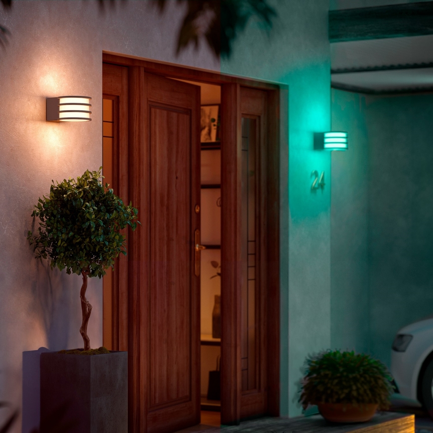 Philips - Aplică LED RGB dimmabilă de exterior Hue LUCCA 1xE27/8,1W/230V 1000-20000K IP44