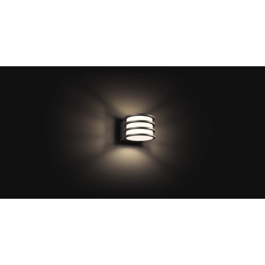 Philips - Aplică LED RGB dimmabilă de exterior Hue LUCCA 1xE27/8,1W/230V 1000-20000K IP44