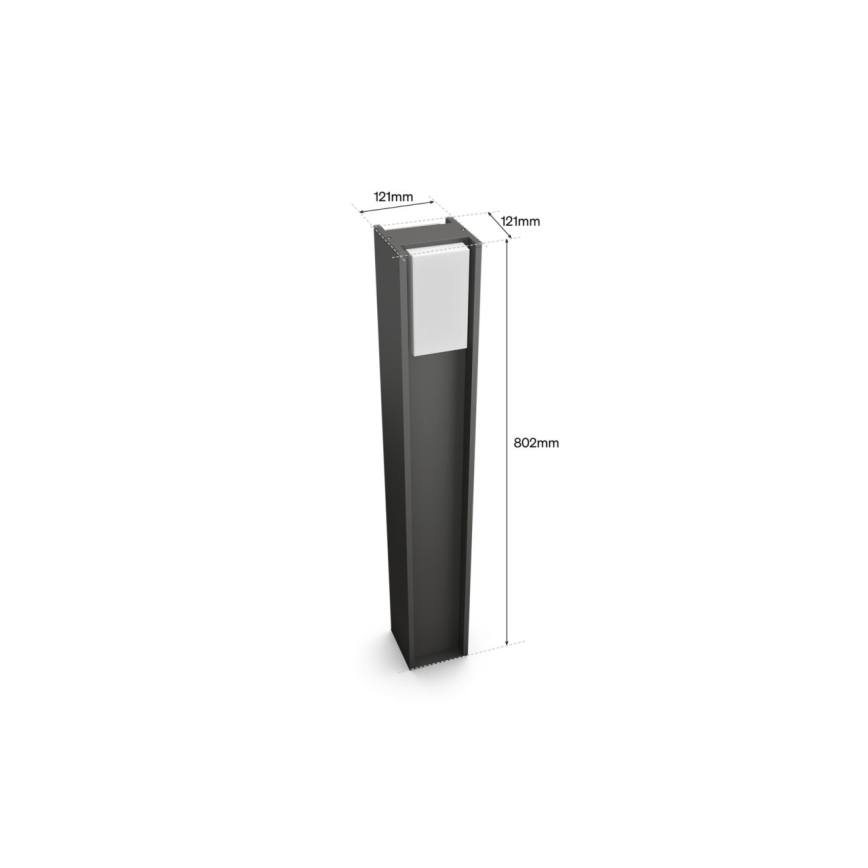 Philips - Lampă LED reglabilă de exterior Hue TURACO 1xE27/8,1W/230V 80 cm IP44